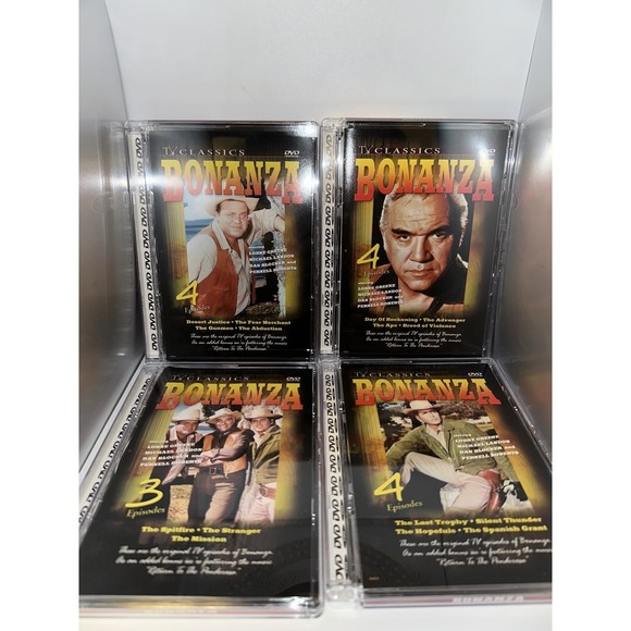 Bonanza TV Classics (DVD) 4 DVD set with 15 episodes - Lorne Greene Very Good - Picture 2 of 16